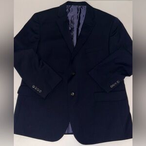 Jos. A. Bank mens Tailored Fit navy wool blend 2 button sport coat size 48R